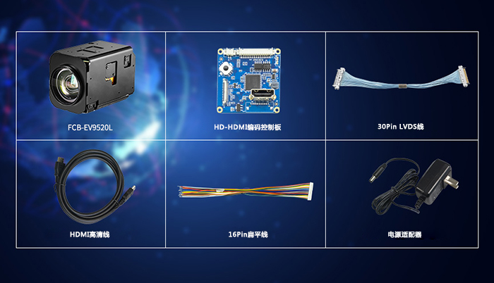 FCB-EV9520L与HD-HDMI编码控制板连接配件